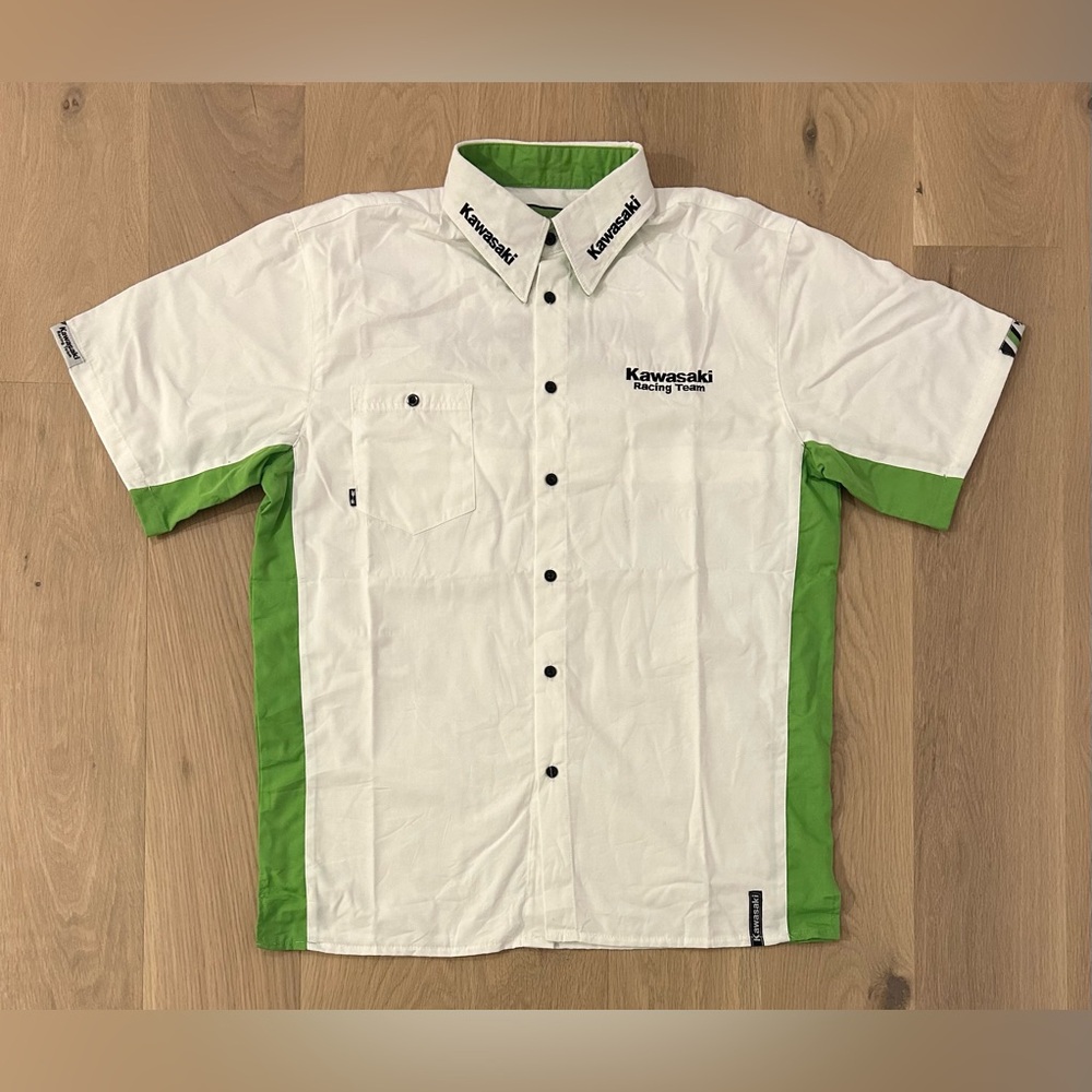 Kawasaki Racing Team Canada Short Sleeve Button Down Shirt